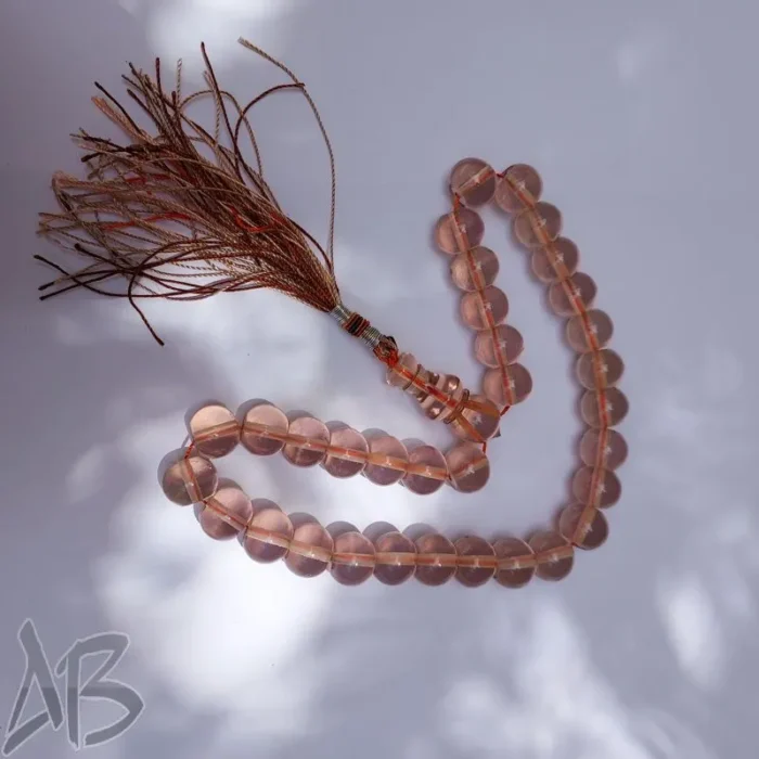 تسبیح سندلوس 33 دانه اپالین بودار تراش چرتکه ای قیچی بسیار زیبا کد 878 آقابزرگ - Image 4