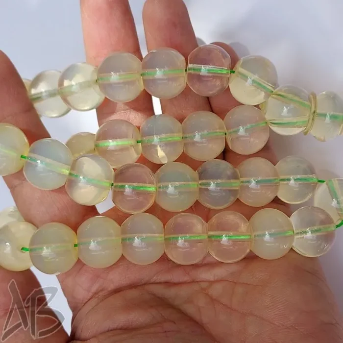 تسبیح سندلوس اصل کلکسیونی بودار 33 دانه اپالین کمیاب تراش کردستان کد 879 آقابزرگ - Image 5