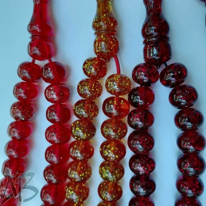 تسبیح سندلوس 33 دانه بودار تراش شلغمی اکلیل دار بسیار زیبا و  خاص کد 880 آقابزرگ - Image 7