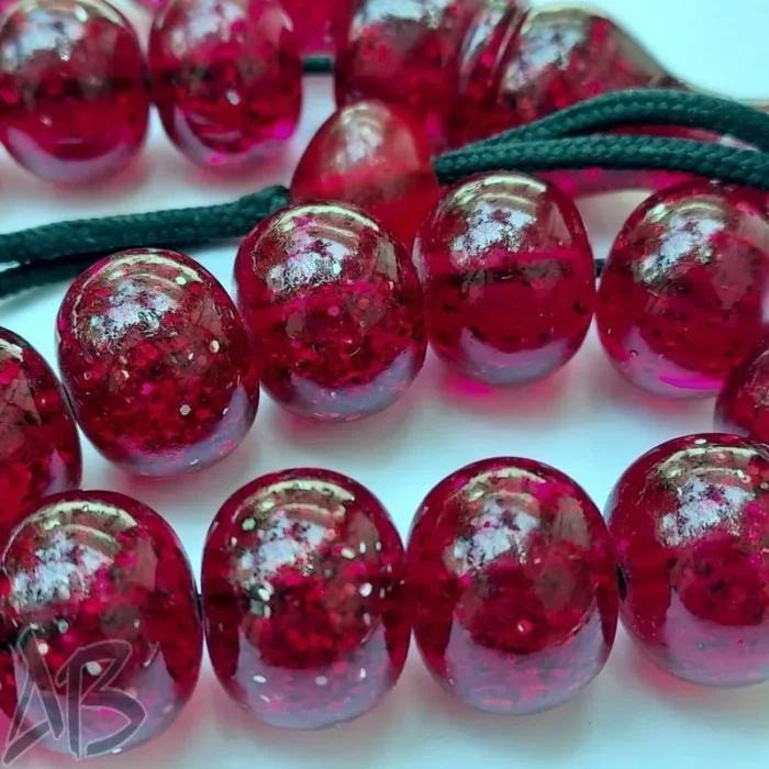 تسبیح سندلوس 33 دانه بودار تراش شلغمی اکلیل دار بسیار زیبا و  خاص کد 880 آقابزرگ - Image 4