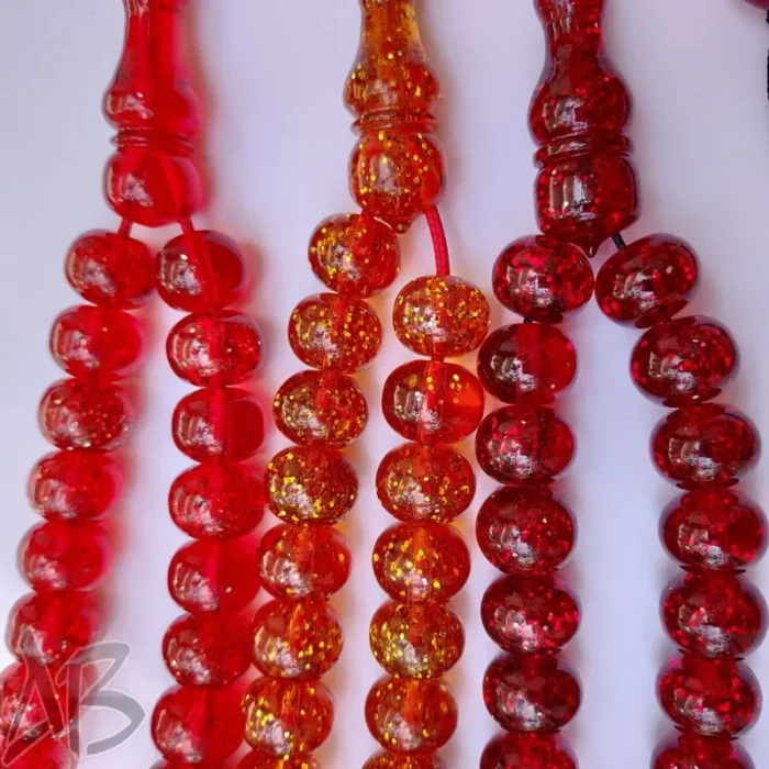 تسبیح سندلوس 33 دانه بودار تراش شلغمی اکلیل دار بسیار زیبا و  خاص کد 882 آقابزرگ - Image 7