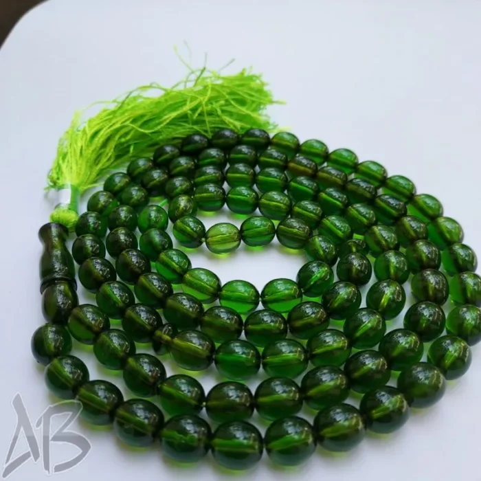 تسبیح سندلوس صد دانه (101 دانه) بودار تراش بیضی بسیار بلند کد 883 آقابزرگ - Image 3