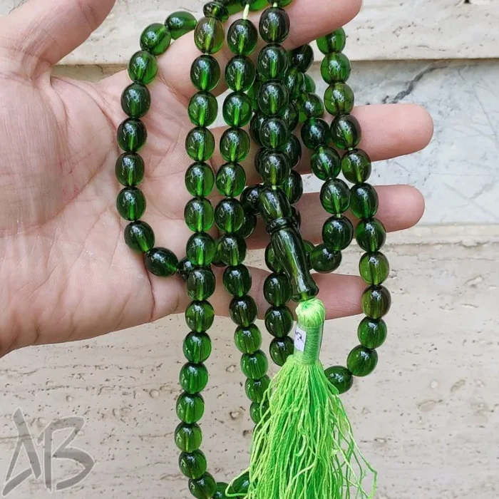 تسبیح سندلوس صد دانه (101 دانه) بودار تراش بیضی بسیار بلند کد 883 آقابزرگ - Image 6