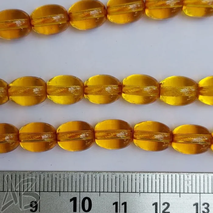 تسبیح سندلوس صد دانه (101 دانه) زرد بودار تراش تخم‌مرغی زیبا کد 885 آقابزرگ - Image 4