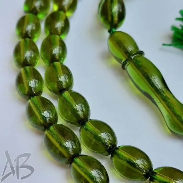 تسبیح سندلوس صد دانه (101 دانه) بودار تراش تخم مرغی زیبا کد 886 آقابزرگ - Image 4