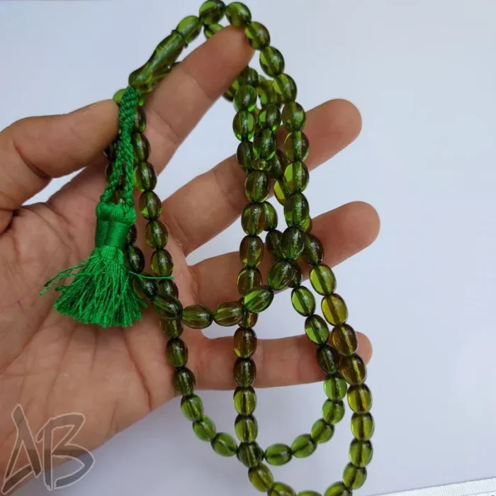 تسبیح سندلوس صد دانه (101 دانه) بودار تراش تخم مرغی زیبا کد 886 آقابزرگ - Image 6