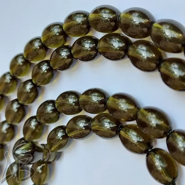 تسبیح سندلوس صددانه (101 دانه) سبز خوشرنگ بودار بیضی کشیده سندانی کد 887 آقابزرگ - Image 4