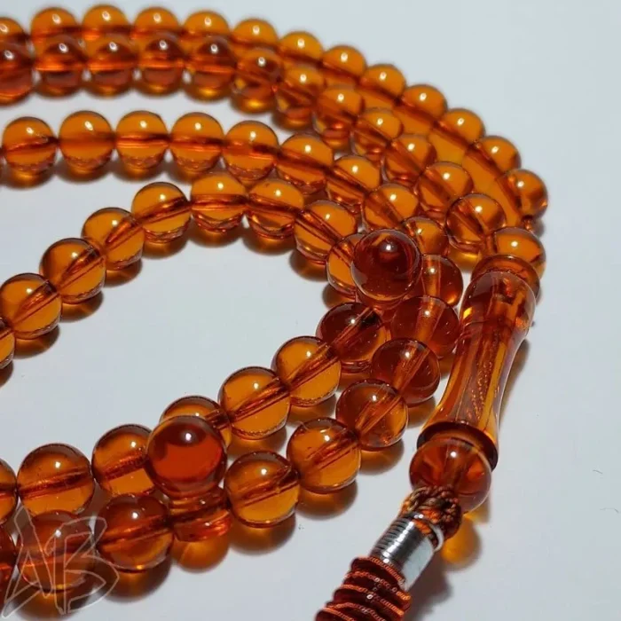 تسبیح سندلوس صددانه (101 دانه) بودار گرد سندانی شمش بسیار خوشرنگ کد 902 آقابزرگ - Image 3