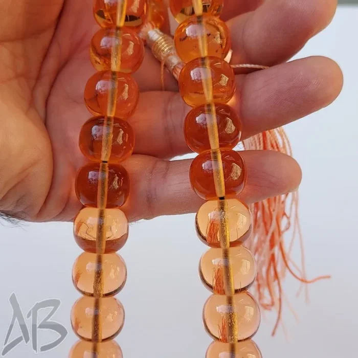 تسبیح سندلوس 33 دانه اپالین بودار تراش کردستان بسیار زیبا کد 908 آقابزرگ - Image 6