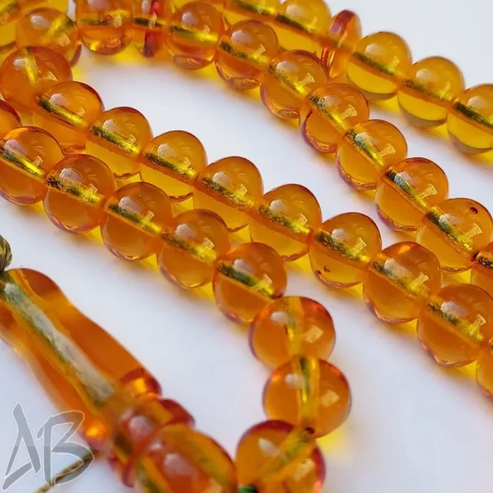 تسبیح سندلوس اصل 53 دانه بودار شلغمی خوشرنگ کد 911 آقابزرگ - Image 4