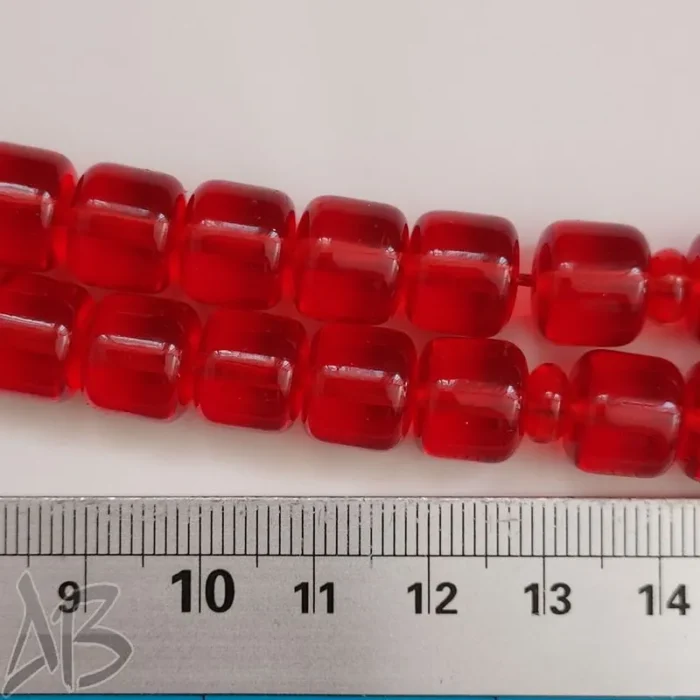 تسبیح سندلوس 47 دانه بودار استوانه‌ای قرمز خوشرنگ کد 914 آقابزرگ - Image 5