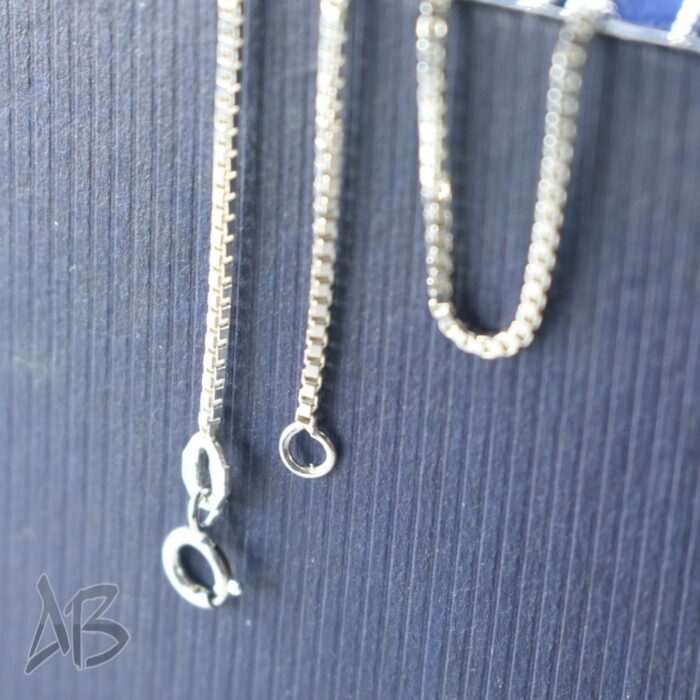 زنجیر نقره ونیزی زنانه عیار 925 طرح Box Chain آقابزرگ - Image 13
