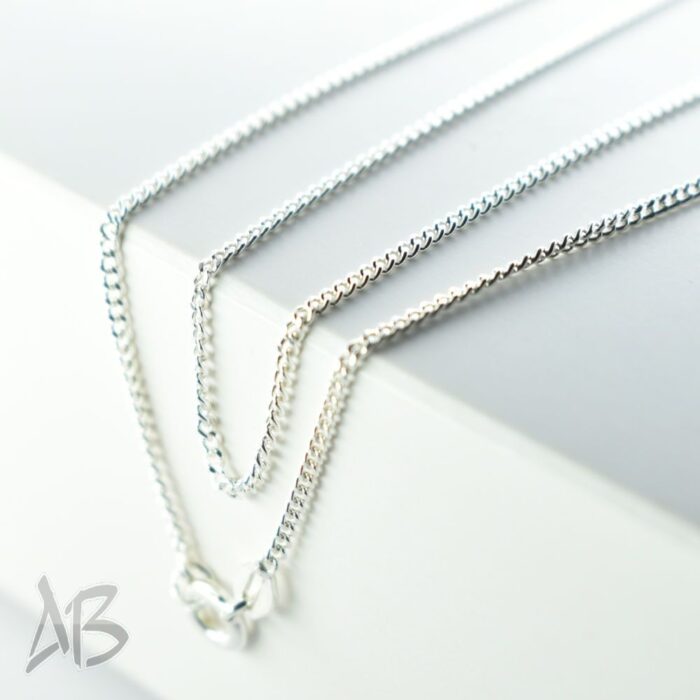 زنجیر نقره کاتیه Curb Chain