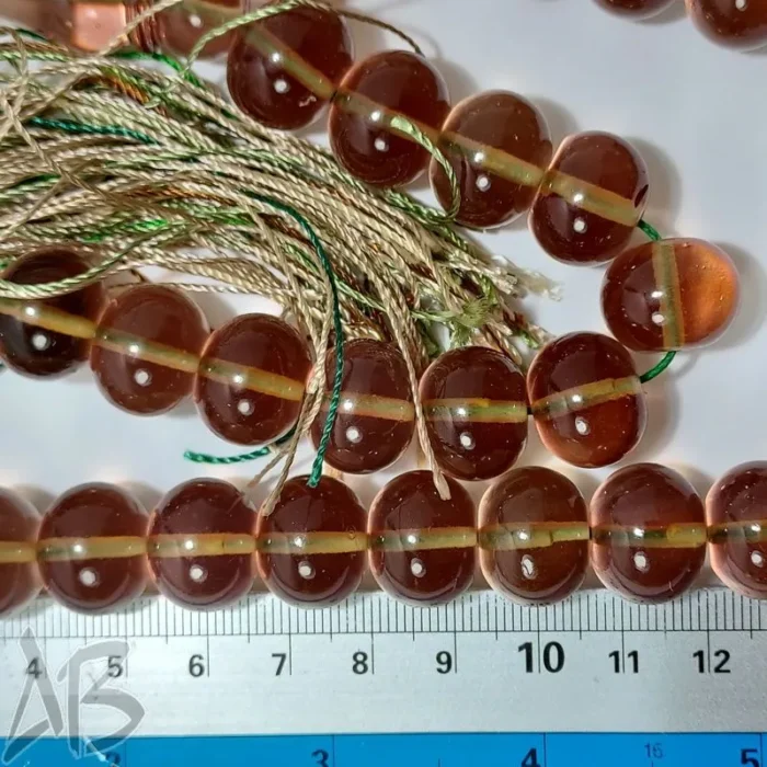 تسبیح سندلوس اصل بودار 33 دانه تراش چرتکه ای جلا خورده کد 818 آقابزرگ - Image 7