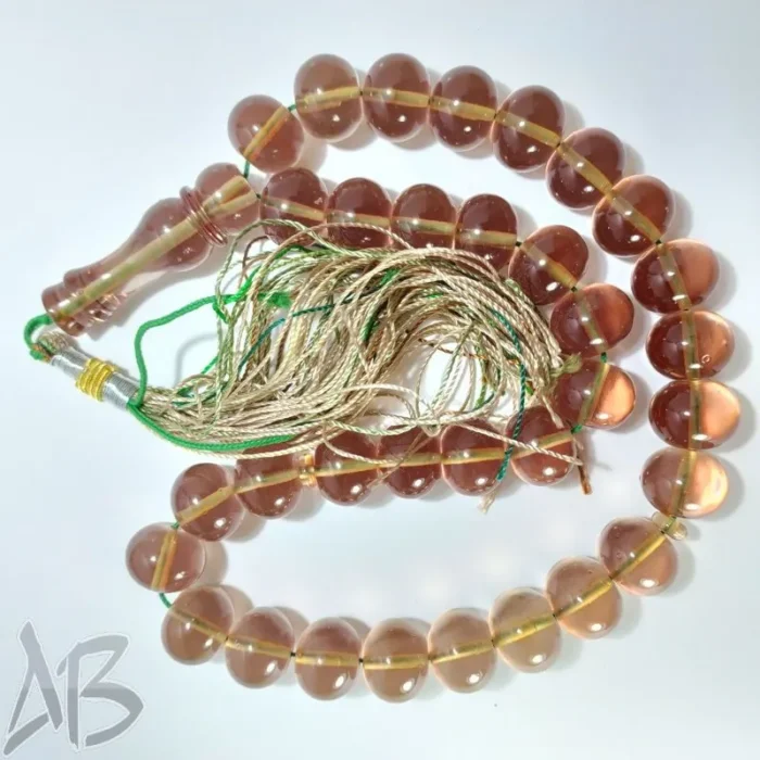 تسبیح سندلوس اصل بودار 33 دانه تراش چرتکه ای جلا خورده کد 818 آقابزرگ - Image 5