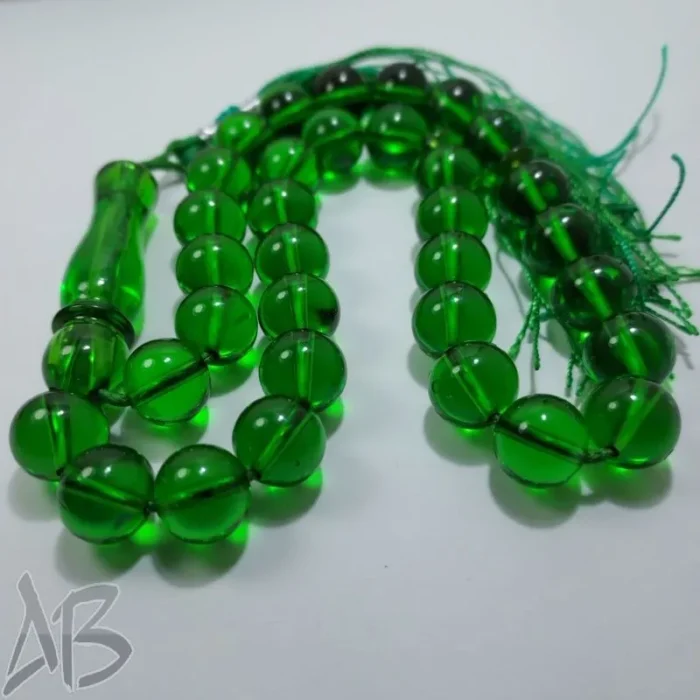 تسبیح سندلوس سبز 33 دانه بودار گرد کد 819 آقابزرگ - Image 3