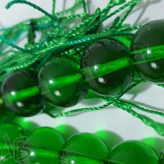 تسبیح سندلوس سبز 33 دانه بودار گرد کد 819 آقابزرگ - Image 5