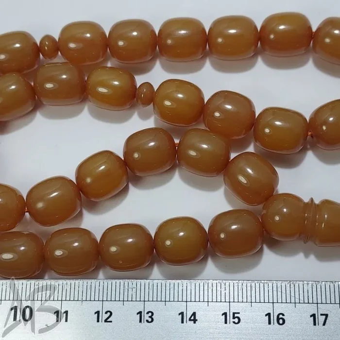 تسبیح سندلوس 33 دانه بودار تراش گرد نسکافه‌ای خوش دست کد 824 آقابزرگ - Image 7