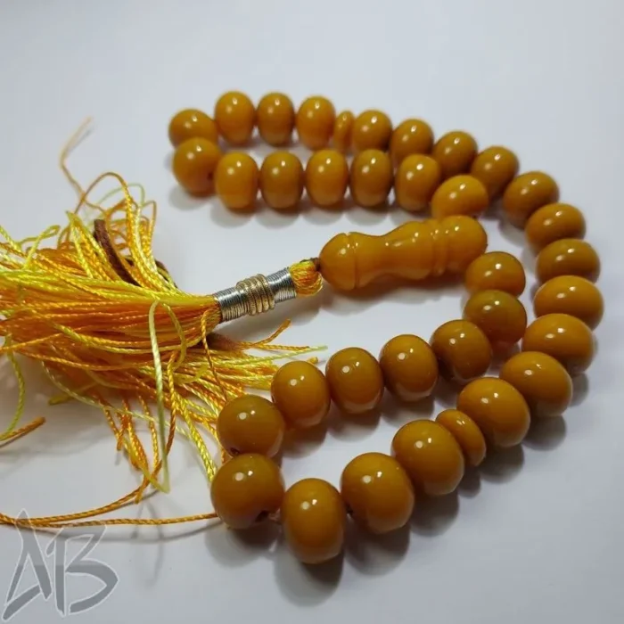 تسبیح سندلوس 33 دانه بودار تراش چرتکه ای خوش رنگ و خوش دست کد 841 آقابزرگ - Image 4