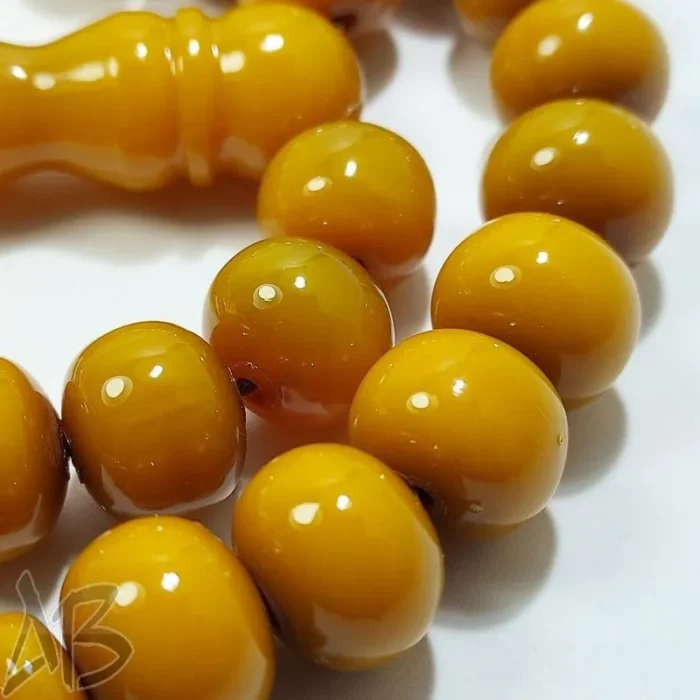 تسبیح سندلوس 33 دانه بودار تراش چرتکه ای خوش رنگ و خوش دست کد 841 آقابزرگ - Image 6