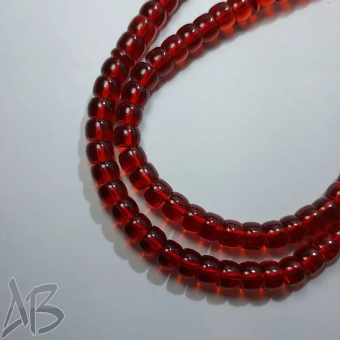 تسبیح سندلوس 100 دانه (101 دانه) بودار تراش قیچی قرمز خیلی خوشرنگ کد 843 آقابزرگ - Image 5