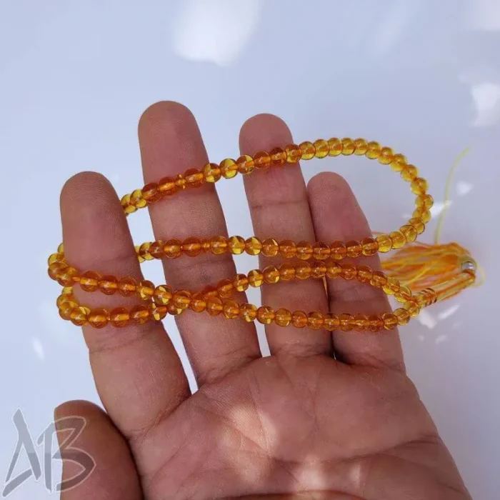 تسبیح سندلوس 100 دانه (101 دانه) بودار تراش گرد ریز و خوشرنگ کد 850 آقابزرگ - Image 5