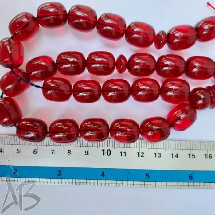 تسبیح سندلوس 33 دانه بودار تراش استوانه ای شمش آلمانی (تراش هنگ کنگ) خوش تراش کد 853 آقابزرگ - Image 6