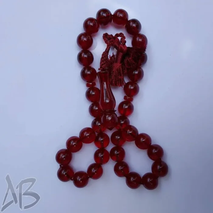 تسبیح سندلوس 33 دانه بودار تراش گرد از شمش کمیاب آلمانی (تراش هنگ کنگ) کد 854 آقابزرگ - Image 4