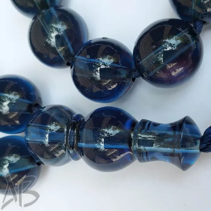 تسبیح سندلوس 33 دانه بودار گرد خوشتراش از شمش کمیاب هنگ کنگی کد 855 آقابزرگ - Image 5