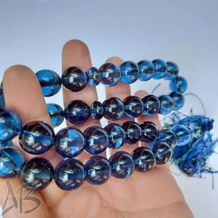 تسبیح سندلوس 33 دانه بودار گرد خوشتراش از شمش کمیاب هنگ کنگی کد 855 آقابزرگ - Image 6