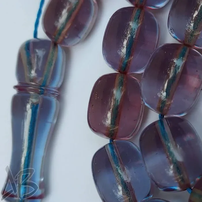 تسبیح سندلوس 33 دانه بودار تراش خربزه ای شمش کمیاب هنگ کنگی کد 856 آقابزرگ - Image 5