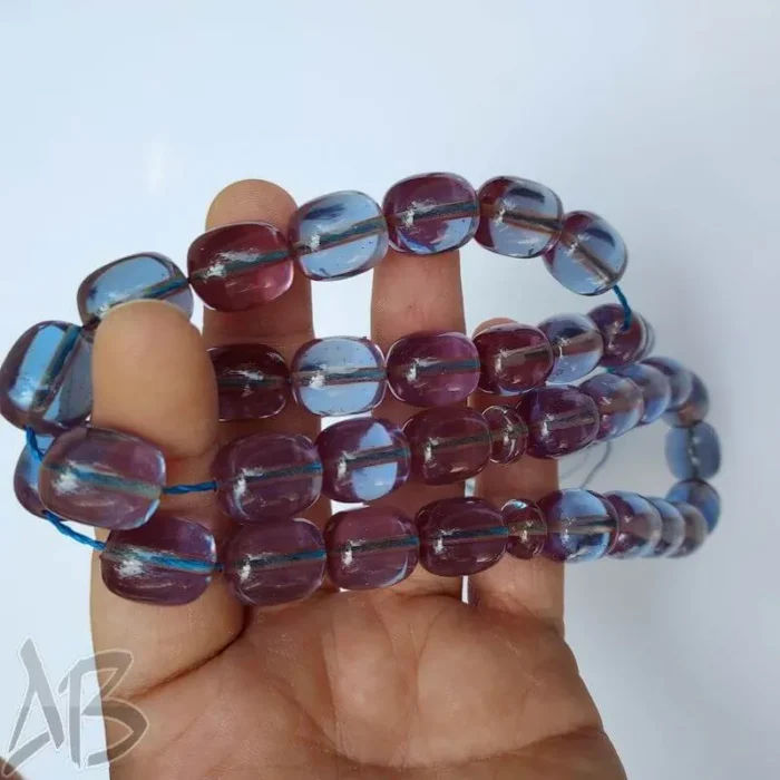 تسبیح سندلوس 33 دانه بودار تراش خربزه ای شمش کمیاب هنگ کنگی کد 856 آقابزرگ - Image 6