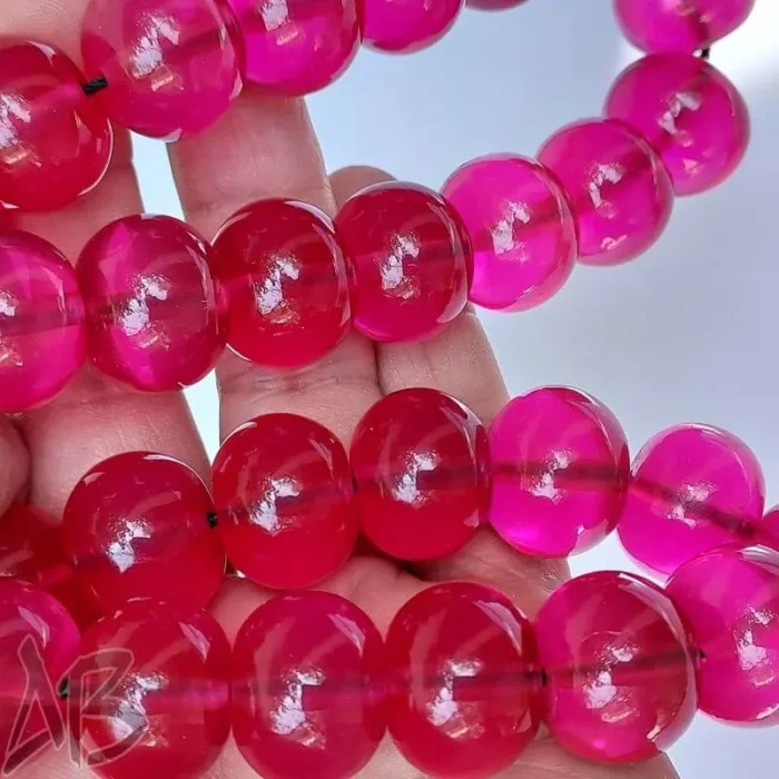 تسبیح سندلوس 33 دانه بودار اپالین خوشرنگ چرتکه ای تراش کردستان کد 860 آقابزرگ - Image 5