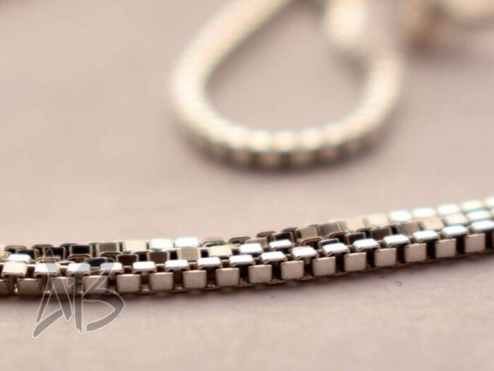 زنجیر نقره ونیزی زنانه عیار 925 طرح Box Chain آقابزرگ - Image 6