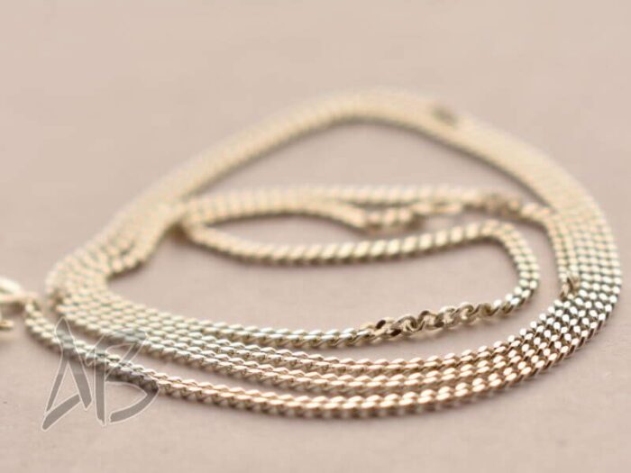 زنجیر نقره زنانه کارتیه عیار 925 طرح Curb Chain آقابزرگ - Image 4