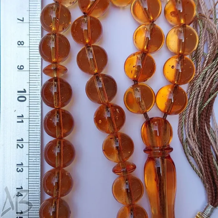 تسبیح سندلوس 33 دانه بودار تراش گرد خوشرنگ و خوش تراش کد 809 آقابزرگ - Image 4