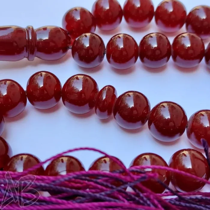 تسبیح سندلوس 33 دانه بودار تراش گرد خوش دست و خوش تراش کد 813 آقابزرگ - Image 4