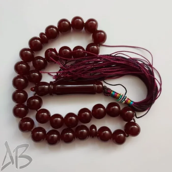 تسبیح سندلوس 33 دانه بودار تراش گرد خوش دست و خوش تراش کد 813 آقابزرگ - Image 8
