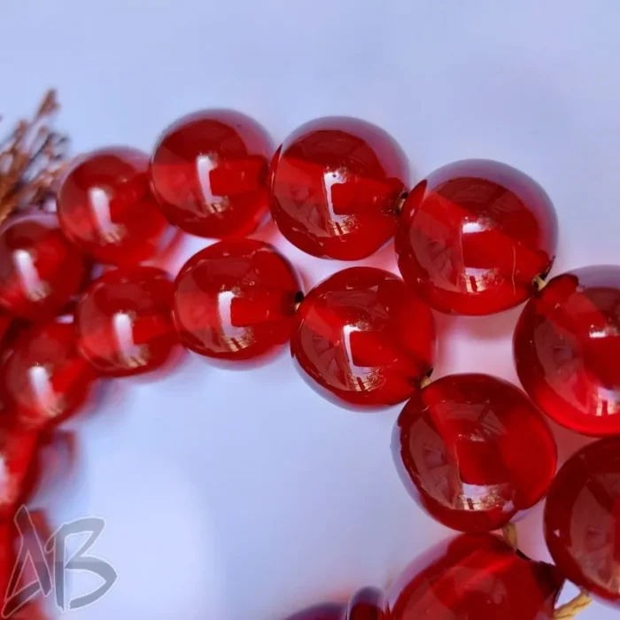 تسبیح سندلوس 33 دانه بودار تراش گرد درشت بسیار خوشرنگ و خوش دست کد 815 آقابزرگ - Image 4