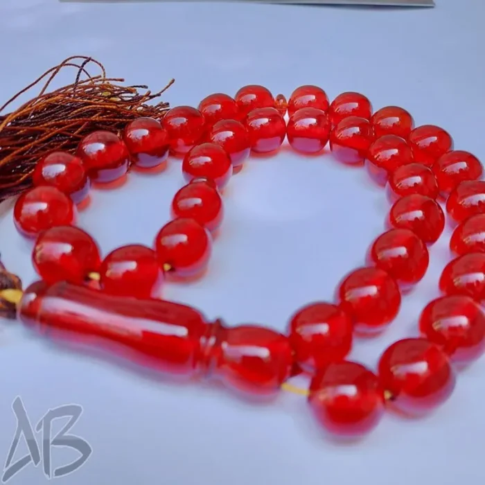 تسبیح سندلوس 33 دانه بودار تراش گرد درشت بسیار خوشرنگ و خوش دست کد 815 آقابزرگ - Image 5