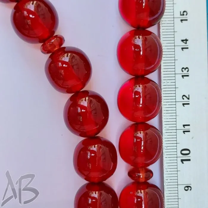 تسبیح سندلوس 33 دانه بودار تراش گرد درشت بسیار خوشرنگ و خوش دست کد 815 آقابزرگ - Image 6