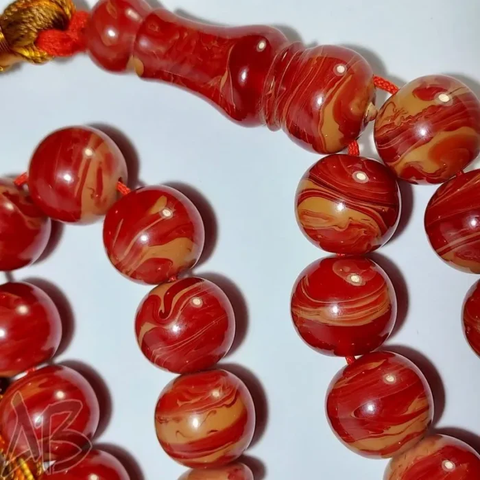 تسبیح کهربای 33 دانه بسیار زیبا کد 893 آقابزرگ - Image 3