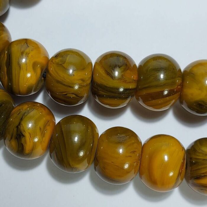 تسبیح کهربای 33 دانه بسیار زیبا و خوش دست کد 895 آقابزرگ - Image 5