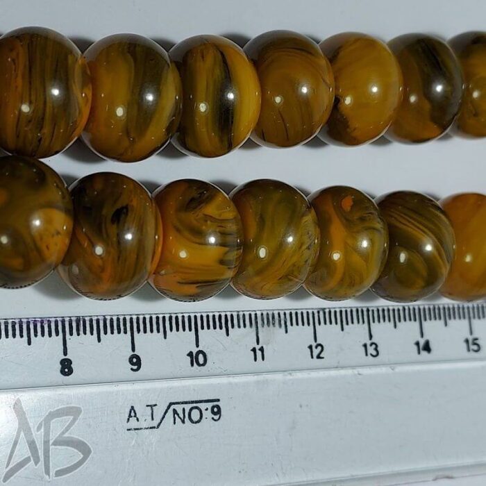 تسبیح کهربای 33 دانه بسیار زیبا و خوش دست کد 895 آقابزرگ - Image 7