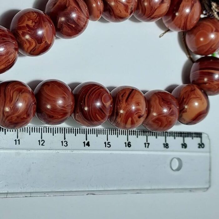 تسبیح کهربای 33 دانه بسیار خوش نقش و خوش دست کد 896 آقابزرگ - Image 8