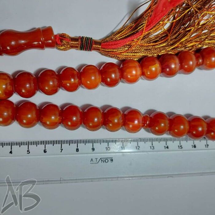 تسبیح کهربای 33 دانه بسیار خوش نقش و خوش دست کد 898 آقابزرگ - Image 3