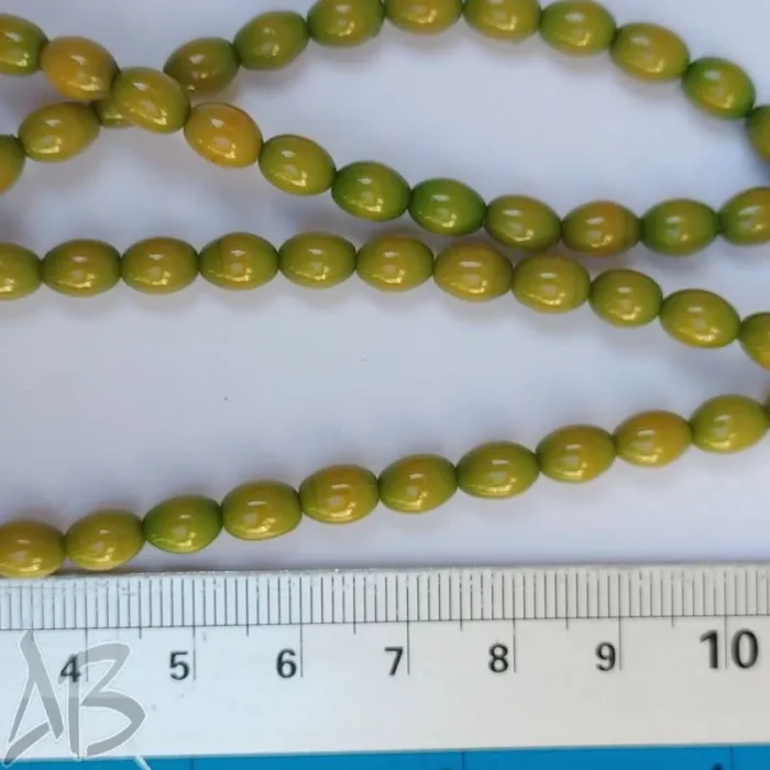 تسبیح سندلوس اصل صددانه (101 دانه) تراش گندمی رنگ شده کهرمان کد 922 آقابزرگ - Image 6