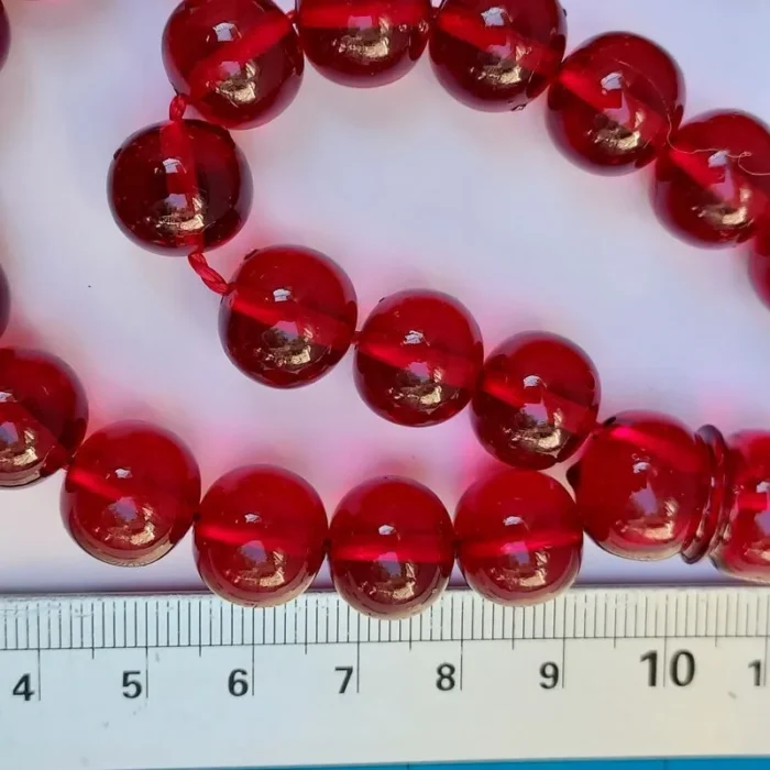 تسبیح سندلوس 33 دانه بودار تراش گرد از شمش کمیاب آلمانی (تراش هنگ کنگ) کد 924 آقابزرگ - Image 6