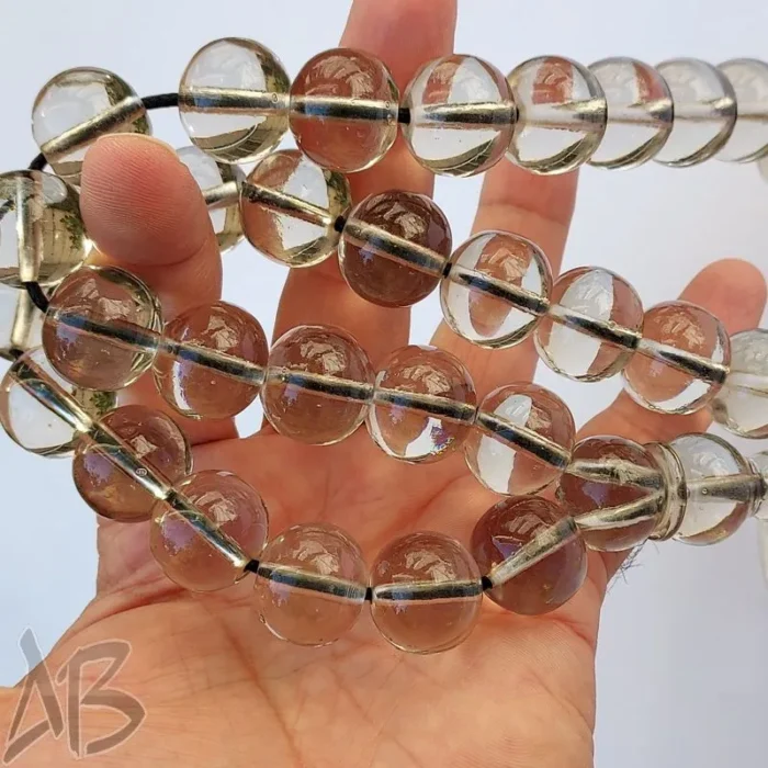 تسبیح سندلوس 33 دانه کد 927 اپالین بودار تراش کردستان بسیار زیبا و خاص آقابزرگ - Image 5