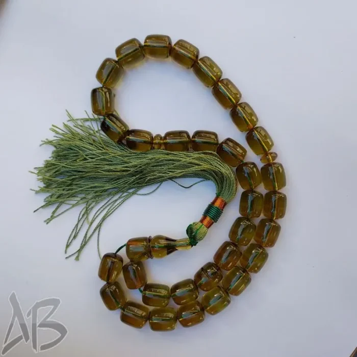 تسبیح سندلوس 33 دانه کد 930 بودار تراش استوانه‌ای شمش ویتنامی کمیاب اصل آقابزرگ - Image 4